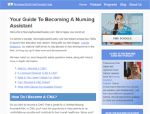 Tablet Screenshot of nursingassistantguides.com